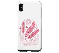 Boho Chic Celestial Feather Moon Sun Mystic Lover Case for iPhone XS Max