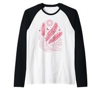 Boho Chic Celestial Feather Moon Sun Mystic Lover Raglan Baseball Tee