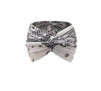 Boho Chic Crystal and Pearl Headband, Printed Cross Yoga Headband, Non Slip Wide Head Bands for Women, Stretch Boho Style & Paisley Print Hair Band, Aurali Acssart Vintage Head Wrap