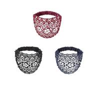 Boho-Chic & Embellished Wide Headbands, Lace Pearl Headband for Women, Plums Blossoms Hollow Fashionable Hair Accessories, for Yoga, Training, Gym, Running (C, One size)