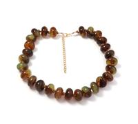 Boho Chunky Beaded Choker Necklace for Women Acrylic Resin Flat Coin Beads Collar Short Necklaces Statement Vintage Fashion Jewelry Adjustable Chains for Sea Beach Surfer Vacation Summer Parties, One