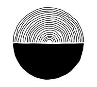 Boho Circle Minimalist Rainbow Wall Decal Playroom Kids Room Arch Geometric Pattern Bedroom Vinyl-S-30x30cm-Black