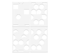 Boho Circles 4 x Layering Emboss-Ink Stencil Setcraft, Card Making Stencil Pack- wh