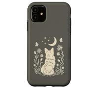 Boho Corgi Moon Cottagecore Dog Lover Wildflower Design Case for iPhone 11