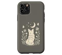 Boho Corgi Moon Cottagecore Dog Lover Wildflower Design Case for iPhone 11 Pro