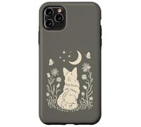 Boho Corgi Moon Cottagecore Dog Lover Wildflower Design Case for iPhone 11 Pro Max