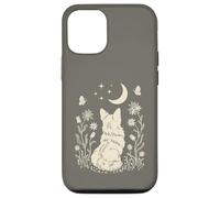 Boho Corgi Moon Cottagecore Dog Lover Wildflower Design Case for iPhone 12/12 Pro