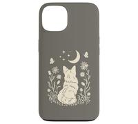 Boho Corgi Moon Cottagecore Dog Lover Wildflower Design Case for iPhone 13