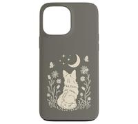Boho Corgi Moon Cottagecore Dog Lover Wildflower Design Case for iPhone 13 Pro Max
