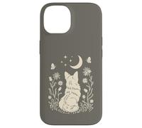 Boho Corgi Moon Cottagecore Dog Lover Wildflower Design Case for iPhone 14
