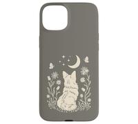 Boho Corgi Moon Cottagecore Dog Lover Wildflower Design Case for iPhone 15 Plus