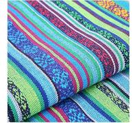Boho Cotton Fabric for DIY Sewing,Ethnic Pattern Upholstery Material by The Metre,150cm Wide Vintage Geometric Fabric for Quilting Clothing (Blue1)