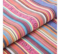 Boho Cotton Fabric for DIY Sewing,Ethnic Pattern Upholstery Material by The Metre,150cm Wide Vintage Geometric Fabric for Quilting Clothing (Pink3)