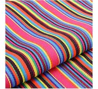 Boho Cotton Fabric for DIY Sewing,Ethnic Style Cotton Fabric Sold by The Metre,150cm Wide Vintage Geometric Dressmaking Upholstery Material (Pink)