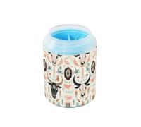 Boho Cow Pattern Simple Pastel Reusable Dog Foot Washer Soft Silicone Bristles Pets Grooming Supplies for Small Medium Large Breed Dogs/Cats accessories para perros