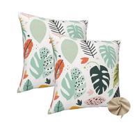 Boho Cushion Covers 20x20 Inch/50x50 cm Set of 2, Square Plant Cushions for Bed Home Decor, Soft Pillow Covers Lumbar Cushions Covers Sofa Cushions Decorative Pillows for Bedroom Decor Gifts -J301