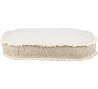 Boho cushion, oval, 80 × 65 cm, beige