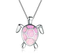 Boho Cute Turtle Necklace Women Girls Wedding Jewelry Accessories Pink