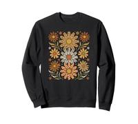 Boho Daisy Flowers Retro Safari Animal Print Floral Sweatshirt