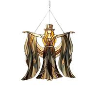 Boho Dancing Lady Suncatcher Light Trap, Retro Acrylic Hanging Ornament Mystical Gothic Woman Window Spinner,Indoor Outdoor Decor for Art Lovers,Gifts for Mom Grandma Wife Women (20cm)