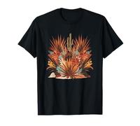 Boho Desert Plants Succulent Cactus Landscape Scene T-Shirt