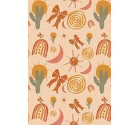 Boho Desert Rainbow Notebook Earthy Southwestern Journal with Cactus, Sun, and Rainbow Patterns for Mindful Writing