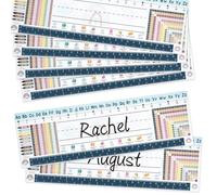 Boho Desk Name Tags for Classroom 50 Student Name Plates with Alphabet Multiplication Chart Fractions,Teacher Name Plates for Classroom Kindergarten,Preschool,1st to 5rd Grade