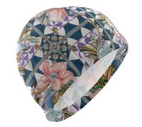 Boho Dolphins Floral swim large for adult Short Hair waterproof caps for swimming Hair Protection and Drag Reduction gorro para natacion mujer