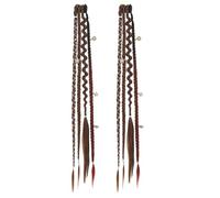 Boho Dreadlock Clips In Dreads, 1-Pair Clip In Dreadlocks Hair Extensions,