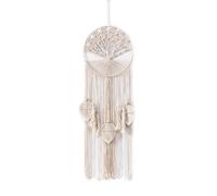 Boho Dream Catcher, Large Cotton Woven Macrame Wall Hanging T-ree of Life Handmade Dream Catcher with Tassel for Home Living Room Bedroom Wedding Holiday Decoration, 30x90 cm
