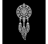 Boho Dreamcatcher Symbolism Mascot Made of Weave and Feathers Simple Wicker Mandala Wall Decals Paster Paper 48x114.2cm Wall beautification White