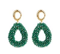 Boho Drop Earrings for Women, Teardrop Shaped Rice Pearls, Lightweight Earrings, Elegant Eye-catching for Women, Fashionable Jewellery, Groß, Glass, No Gemstone