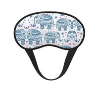 Boho Elephant Blocking Light Mask Sleep Aid, Comfortable Blackout Sleep Mask for Travel Yoga, Soft Eye Cover