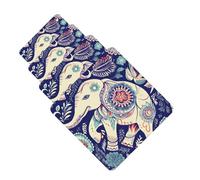 Boho Elephant Car Air Freshener Cards Set of 4 Pieces Long Lasting Hanging Scented Cards Auto Aromatherapy Tablets Personalized Car Fresheners Gifts for Men Women - Lavender Scent