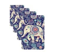Boho Elephant Car Air Fresheners Cards Set of 4 Pieces Personalized Car Fresheners Gifts for Men Women Auto Aromatherapy Tablets Hanging Scented Cards for Wardrobe Bathroom