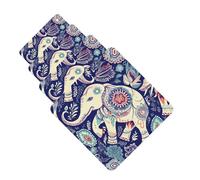 Boho Elephant Car Air Fresheners Cards Set of 4 Pieces Personalized Car Fresheners Gifts for Men Women Auto Aromatherapy Tablets Hanging Scented Cards for Wardrobe Bathroom