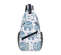 Boho Elephant Crossbody Sling Bag Crossbody Shoulder Chest Bag Shoulder Strap Waist Fanny Pack Men Women