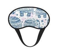 Boho Elephant Print Adults Kids Light Blocking Eye Cover for Travel Daily Use Nap Insomnia Camping