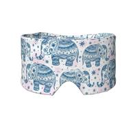 Boho Elephant Print Eye and Ear Muffs Blackout Sleeping Noise Blocking Ear for Adults Kids Men Women