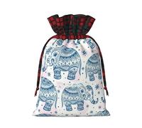 Boho Elephant Print Gift Reusable Bags Festive Drawstring Pouches Versatile Birthday Wedding Favors