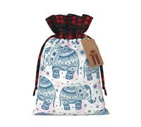 Boho Elephant Print Gift Reusable Bags Festive Drawstring Pouches Versatile Birthday Wedding Favors
