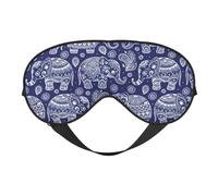 Boho Elephant Reversible Eye Mask Double Sided Blackout Mask Adjustable Soft Sleep Travel Nap Cover