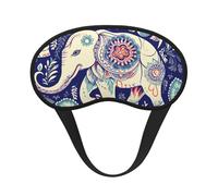 Boho Elephant Sleep Mask for Side Sleeper, Blackout Sleeping Eye Mask, Soft Breathable Eye Cover for Women Men Travel Eyeshade, Relaxing Zero Pressure Night Blindfold