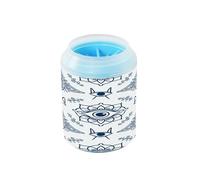 Boho Evil Eyes flower Portable Paw Cleaning Cup Soft Silicone Brush Pets Grooming Supplies for Small Medium Large Breed Dogs/Cats
