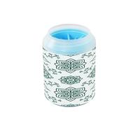 Boho Evil Eyes Green Portable Paw Cleaner Cup Silicone Brush Soft Pets Cleaning Kit for Small Medium Large Breed Dogs, Cats