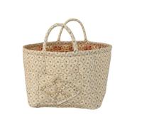 Boho Fabric Storage Basket, Expandable Storage Solution, 32x25x26cm, Decorative Laundry Baskets, Portable Folding Basket, Versatile Multi-Room Organizer, For Diapers Clothes Books