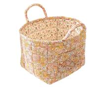 Boho Fabric Storage Basket, Large Capacity Storage Baskets | Portable Folding, Boho Quilted Storage Basket, Bo-ho Floral Laundry Baskets With Easy Carry Handles, For Clothes And Sundrie