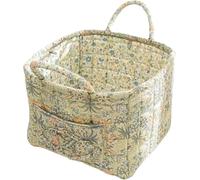 Boho Fabric Storage Basket,Portable Folding Storage Bag for Clothes & Sundries,Large Capacity Collapsible Laundry Hamper