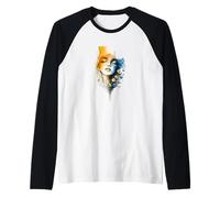 Boho Floral Abstract Woman Face Line Art Flowers Graphic Raglan Baseball Tee