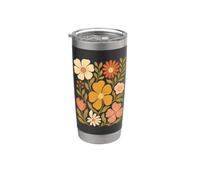 Boho Floral Bloom Vintage Flower Art Stainless Steel Insulated Tumbler